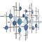 CosmoLiving by Cosmopolitan Blue Metal Overlapping Circle Geometric Wall Decor 39" x 1" x 23"